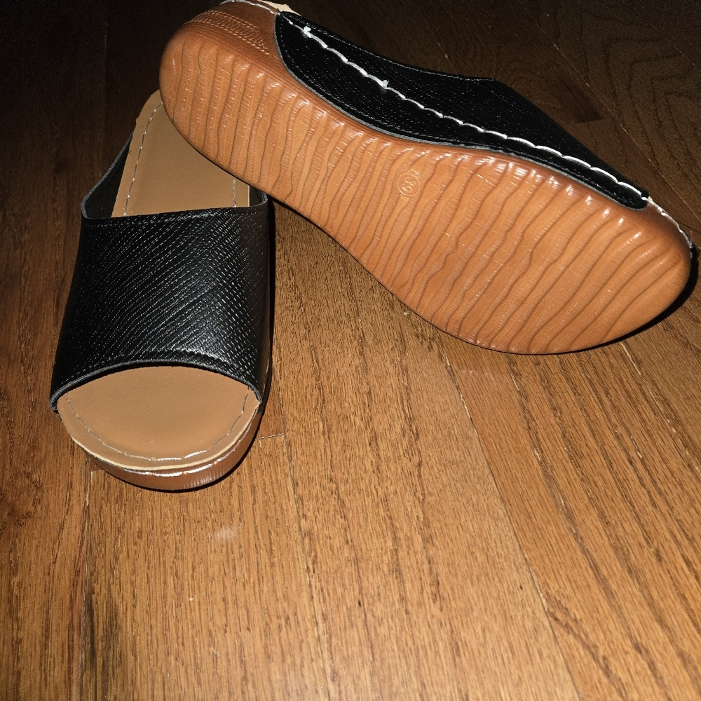 Black Slip-On Women's Shoes